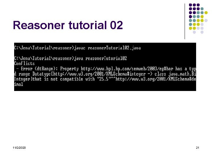 Reasoner tutorial 02 11/2/2020 21 