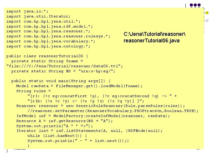 import import java. io. *; java. util. Iterator; com. hpl. jena. util. *; com.