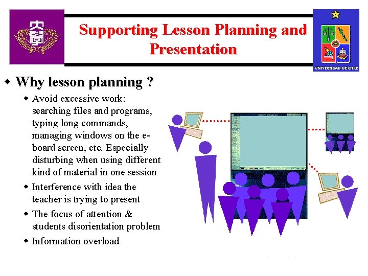 Supporting Lesson Planning and Presentation w Why lesson planning ? w Avoid excessive work: