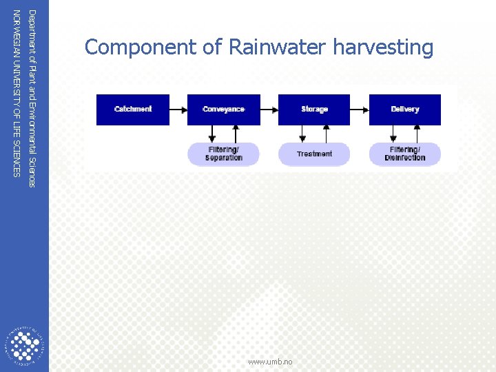NORWEGIAN UNIVERSITY OF LIFE SCIENCES Department of Plant and Environmental Sciences Component of Rainwater NORWEGIAN UNIVERSITY OF LIFE SCIENCES Department of Plant and Environmental Sciences Component of Rainwater