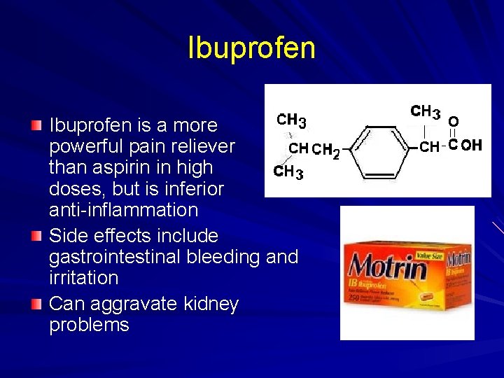 Ibuprofen is a more powerful pain reliever than aspirin in high doses, but is