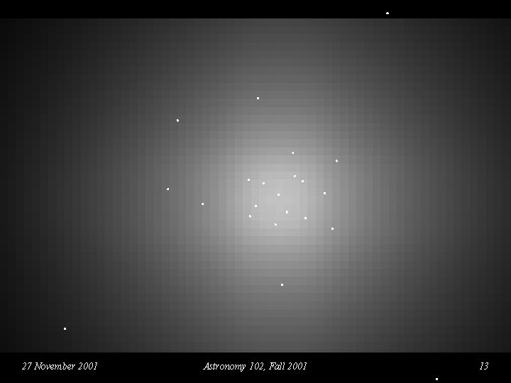 27 November 2001 Astronomy 102, Fall 2001 13 