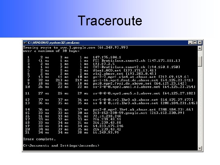 Traceroute 