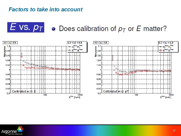 Factors to take into account 27 