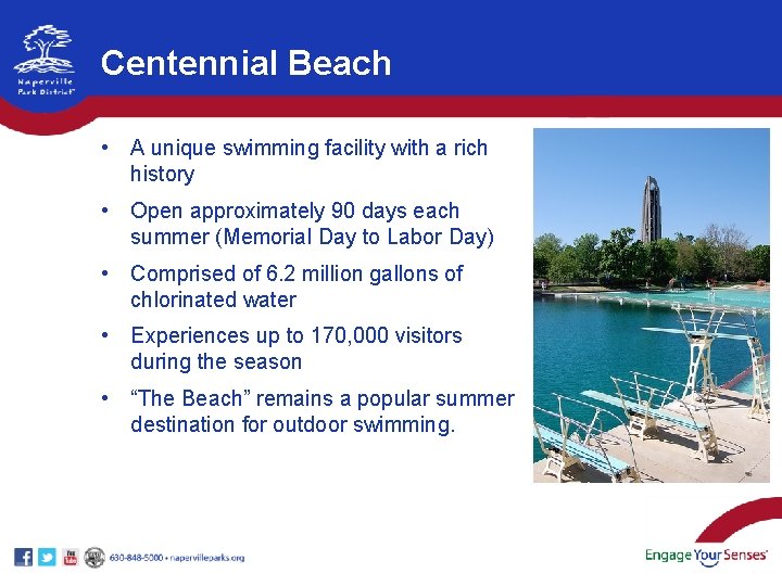 Centennial Beach • A unique swimming facility with a rich history • Open approximately Centennial Beach • A unique swimming facility with a rich history • Open approximately