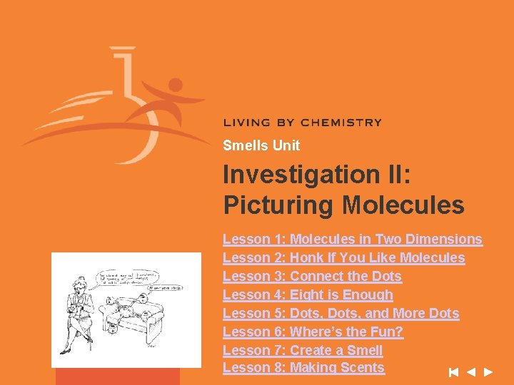 Smells Unit Investigation II: Picturing Molecules Lesson 1: Molecules in Two Dimensions Lesson 2: