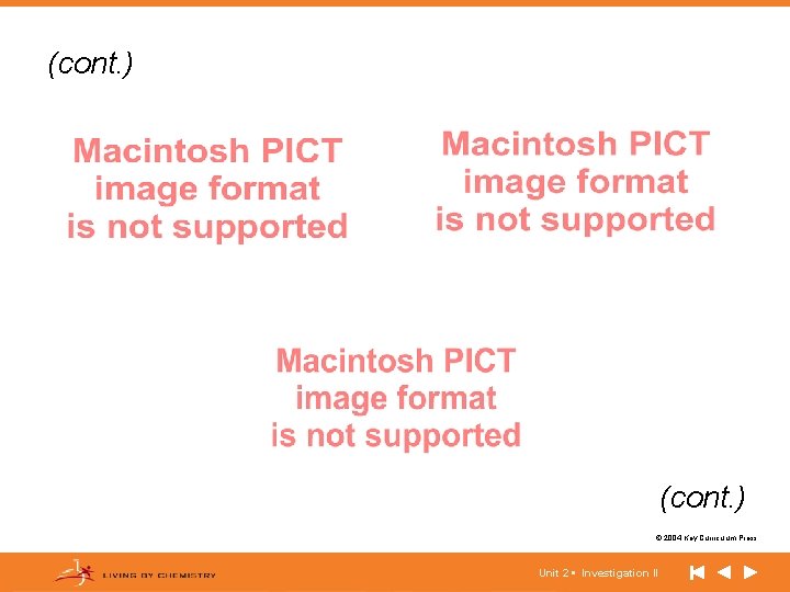 (cont. ) © 2004 Key Curriculum Press. Unit 2 • Investigation II 