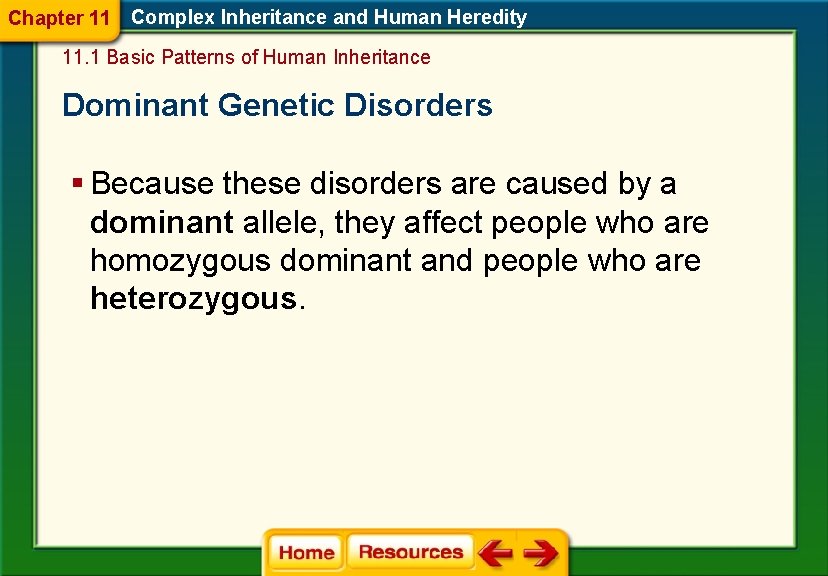 Chapter 11 Complex Inheritance and Human Heredity 11. 1 Basic Patterns of Human Inheritance