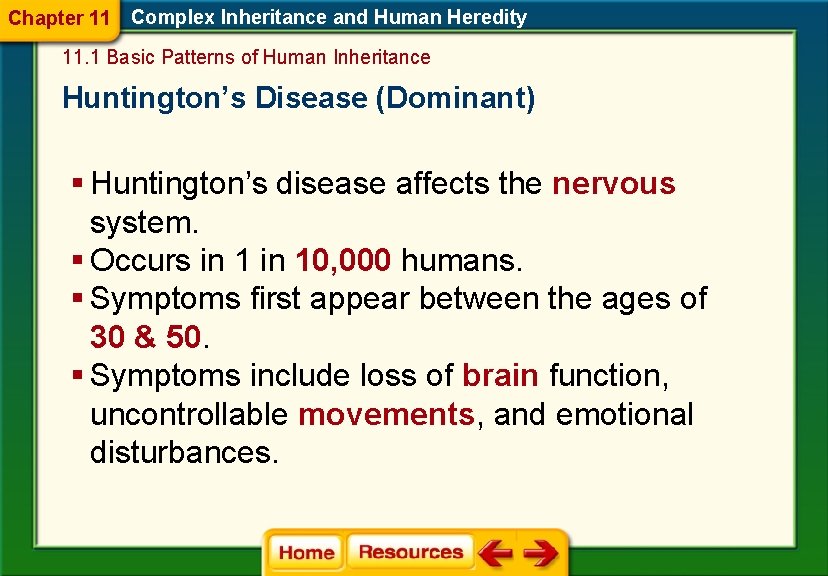 Chapter 11 Complex Inheritance and Human Heredity 11. 1 Basic Patterns of Human Inheritance