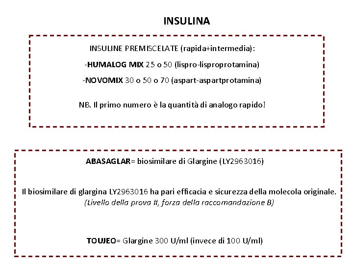 INSULINA INSULINE PREMISCELATE (rapida+intermedia): -HUMALOG MIX 25 o 50 (lispro-lisproprotamina) -NOVOMIX 30 o 50