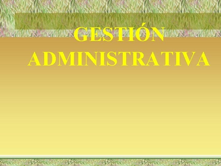 GESTIÓN ADMINISTRATIVA 