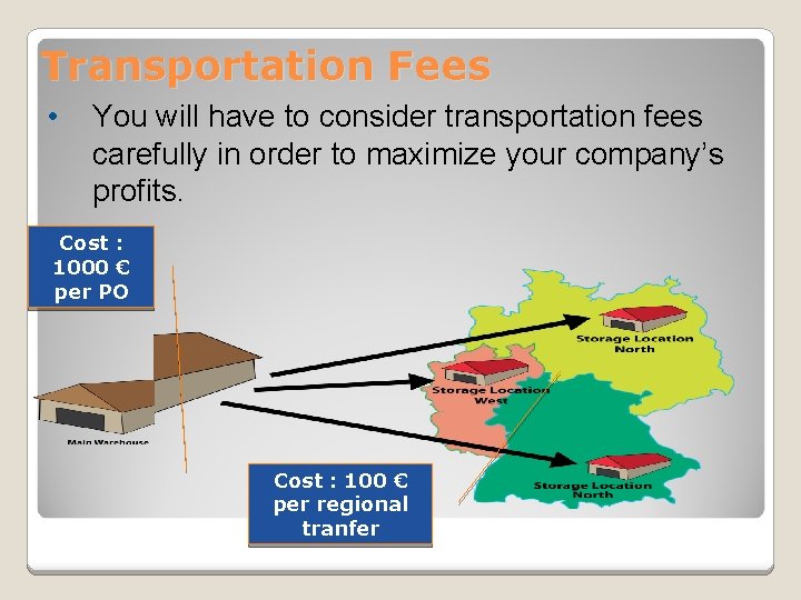 Transportation Fees • You will have to consider transportation fees carefully in order to Transportation Fees • You will have to consider transportation fees carefully in order to