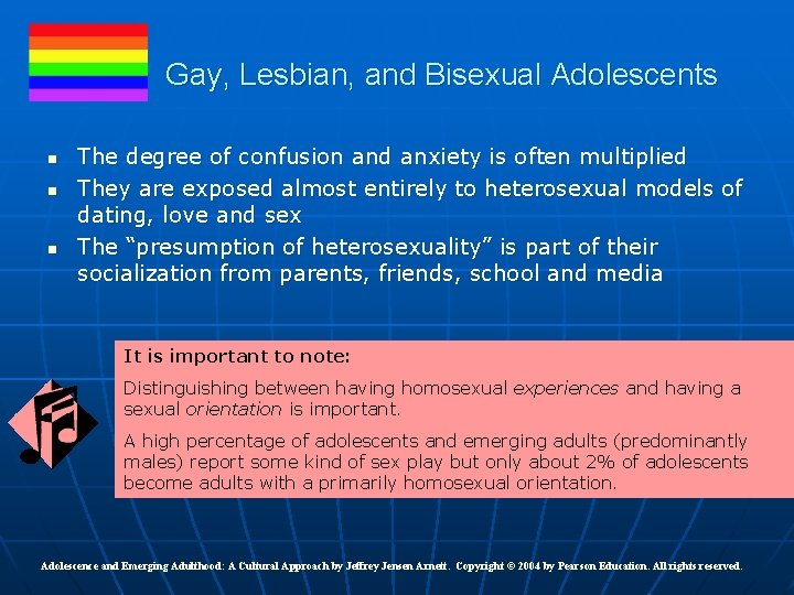 Gay, Lesbian, and Bisexual Adolescents n n n The degree of confusion and anxiety