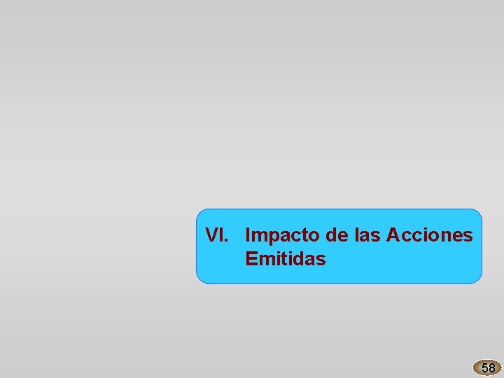 VI. Impacto de las Acciones Emitidas 58 