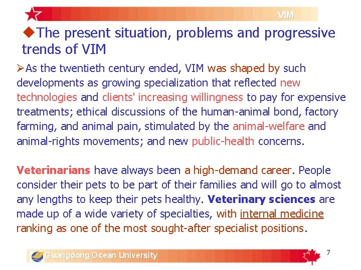 VIM u. The present situation, problems and progressive trends of VIM ØAs the twentieth VIM u. The present situation, problems and progressive trends of VIM ØAs the twentieth
