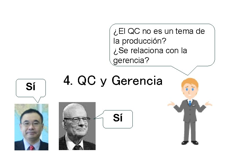 ¿El QC no es un tema de la producción? ¿Se relaciona con la gerencia?