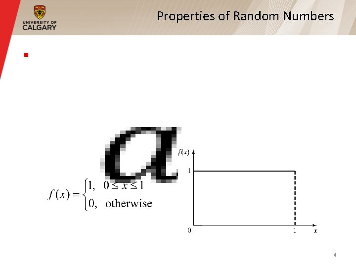 Properties of Random Numbers § 4 Properties of Random Numbers § 4