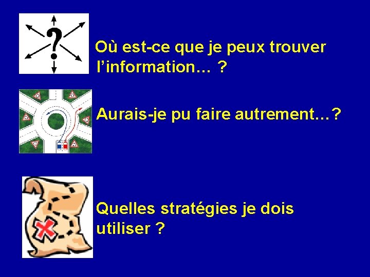 Où est-ce que je peux trouver l’information… ? Aurais-je pu faire autrement…? Quelles Où est-ce que je peux trouver l’information… ? Aurais-je pu faire autrement…? Quelles