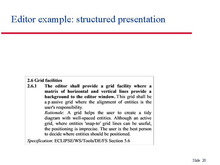 Editor example: structured presentation Slide 20 