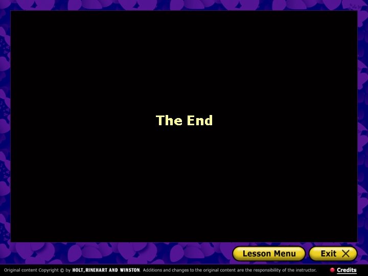 The End 