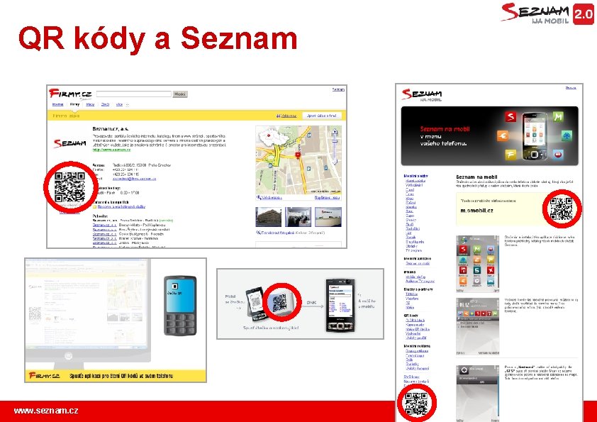 QR kódy a Seznam www. seznam. cz … najdu tam, co neznám ! 