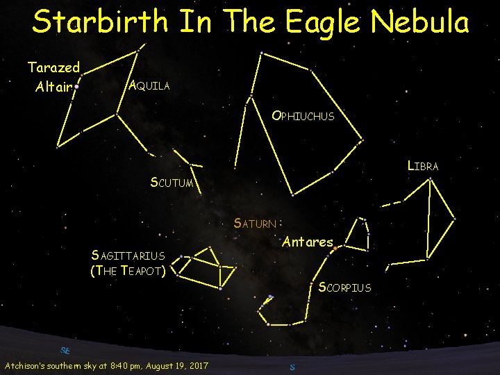 Starbirth In The Eagle Nebula Tarazed Altair AQUILA OPHIUCHUS LIBRA SCUTUM SATURN SAGITTARIUS (THE Starbirth In The Eagle Nebula Tarazed Altair AQUILA OPHIUCHUS LIBRA SCUTUM SATURN SAGITTARIUS (THE