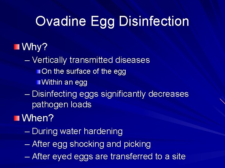 Ovadine Egg Disinfection Why? – Vertically transmitted diseases On the surface of the egg