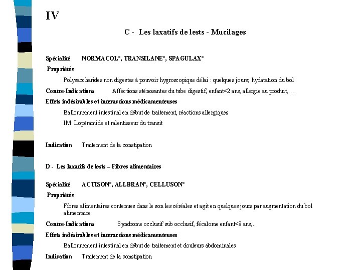 Medicaments Utilises En Gastro Enterologie Ifsi 2me Anne