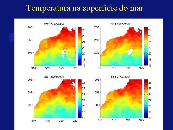 Temperatura na superfície do mar 