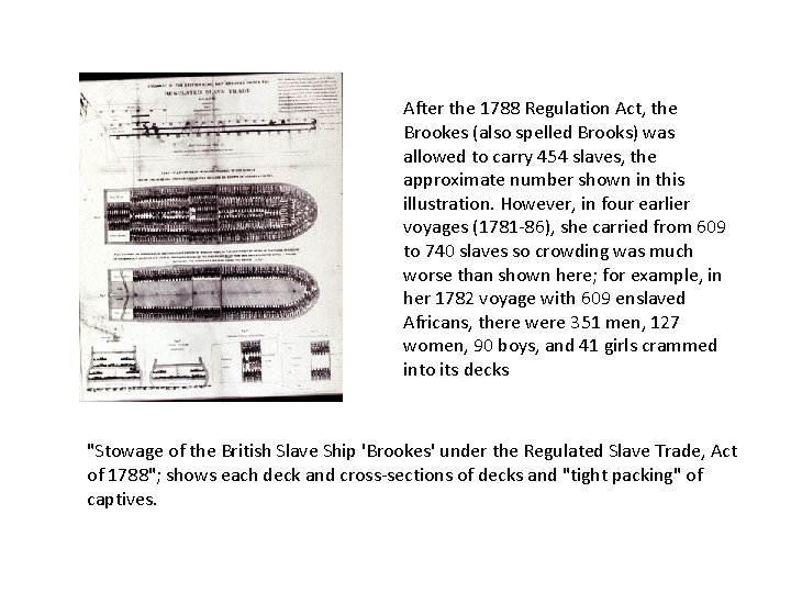 After the 1788 Regulation Act, the Brookes (also spelled Brooks) was allowed to carry