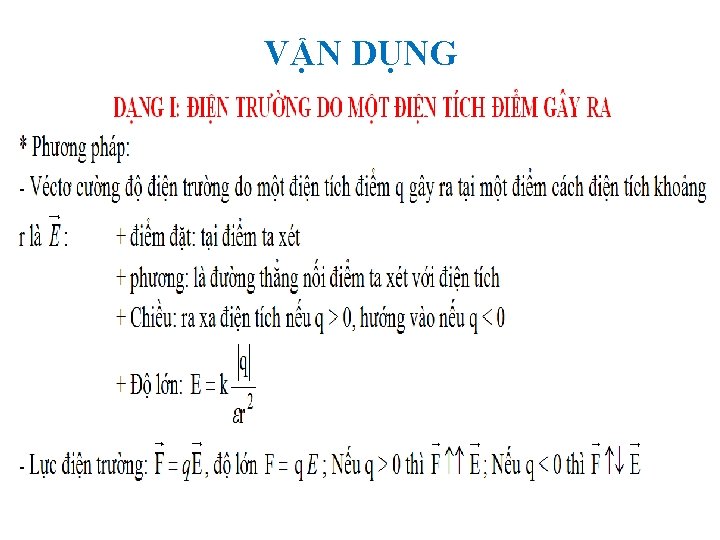 VẬN DỤNG 