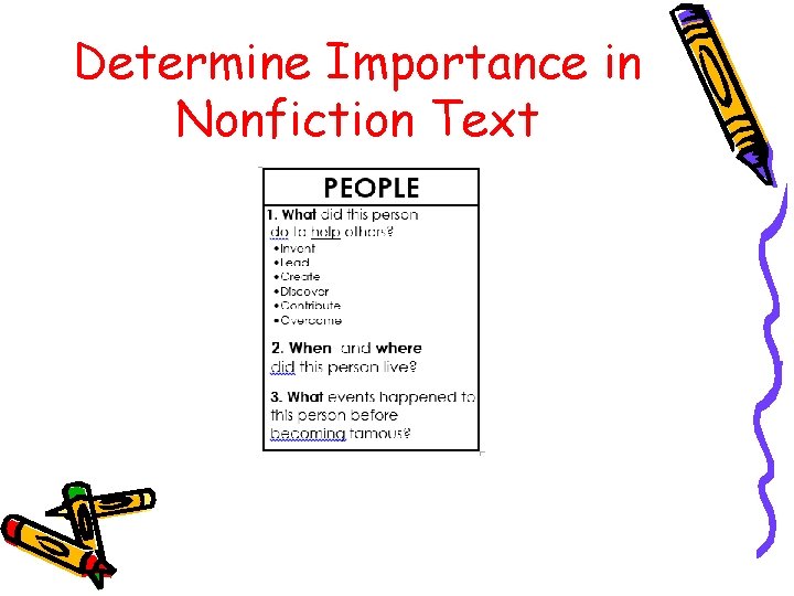 Determine Importance in Nonfiction Text 