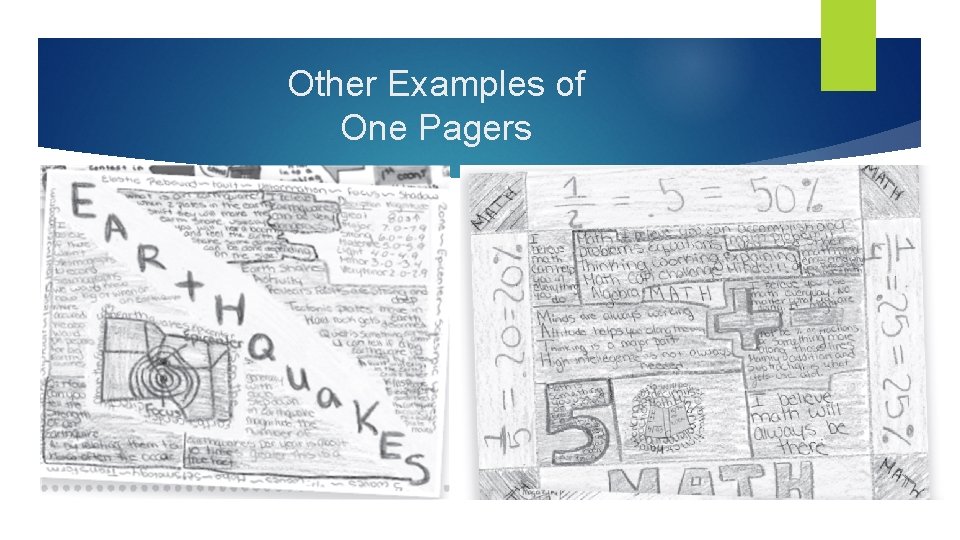 Other Examples of One Pagers 