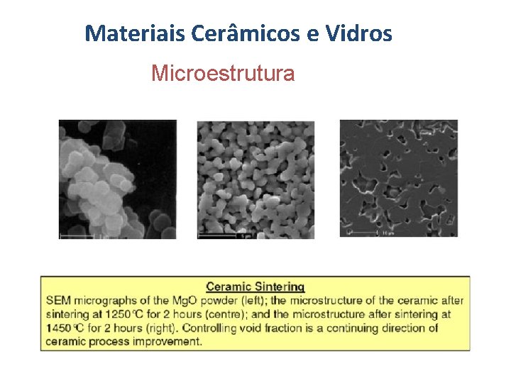 Materiais Cerâmicos e Vidros Microestrutura 38 