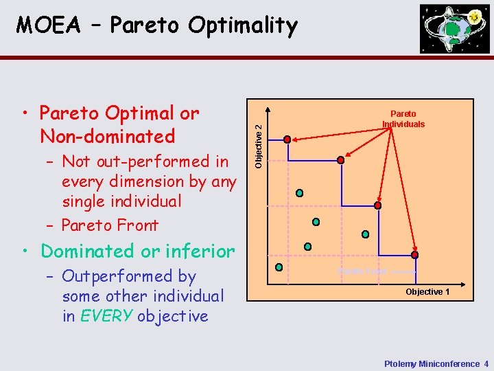  • Pareto Optimal or Non-dominated – Not out-performed in every dimension by any