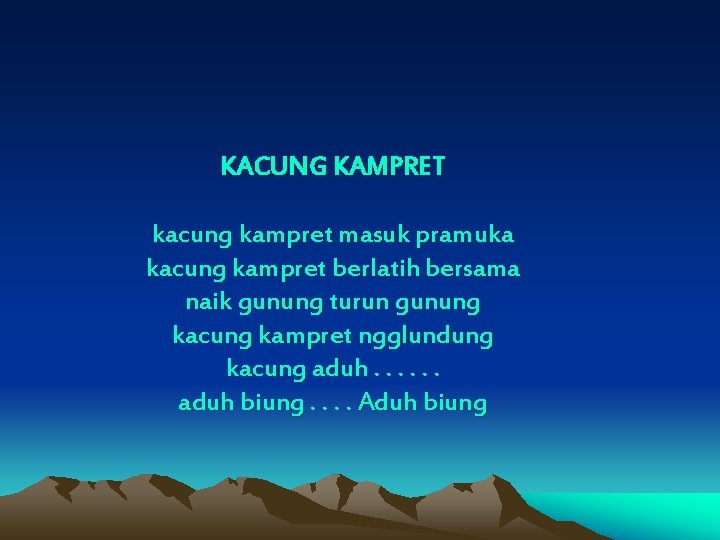 KACUNG KAMPRET kacung kampret masuk pramuka kacung kampret berlatih bersama naik gunung turun gunung