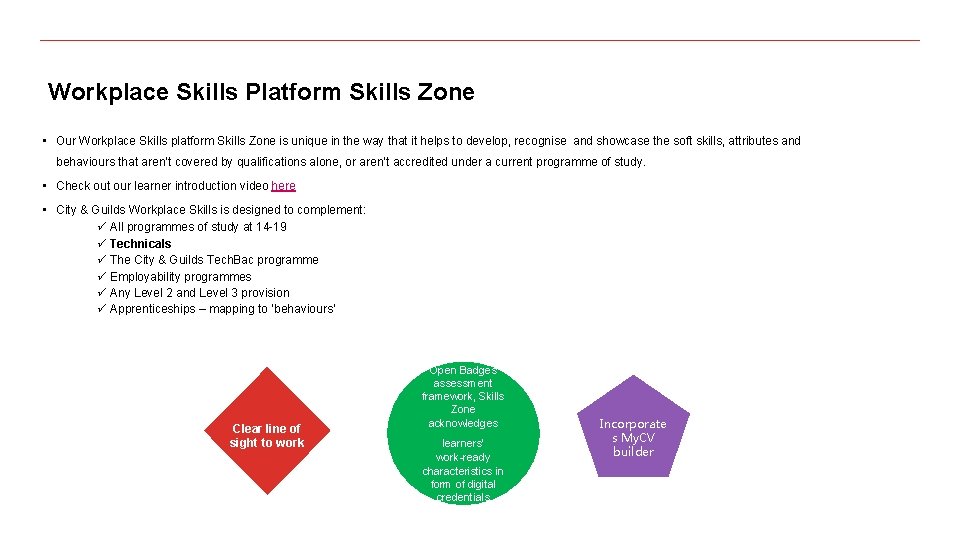 Workplace Skills Platform Skills Zone • Our Workplace Skills platform Skills Zone is unique