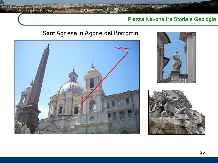 Piazza Navona tra Storia e Geologia Sant’Agnese in Agone del Borromini Sant’Agnese 26 