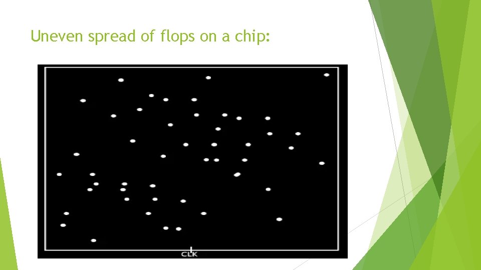 Uneven spread of flops on a chip: 