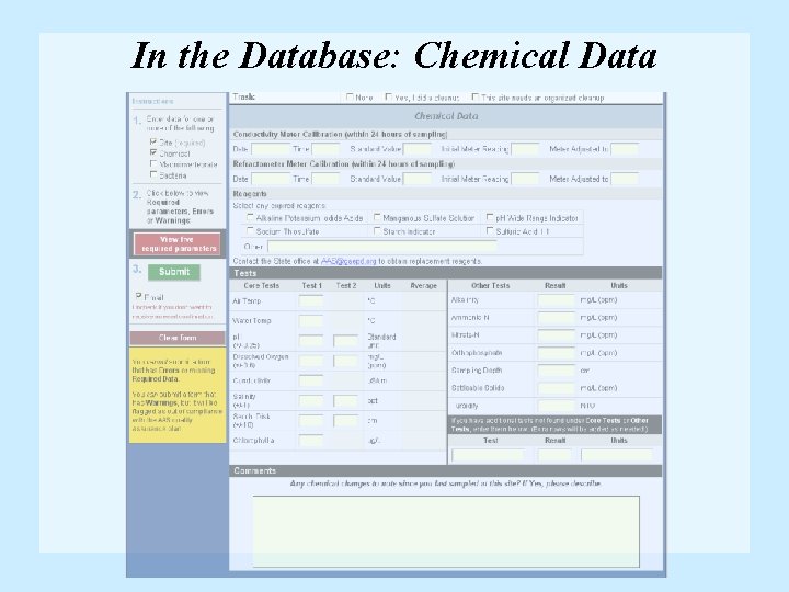 In the Database: Chemical Data 