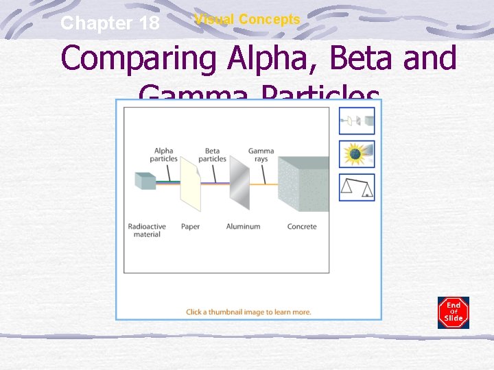 Chapter 18 Visual Concepts Comparing Alpha, Beta and Gamma Particles 