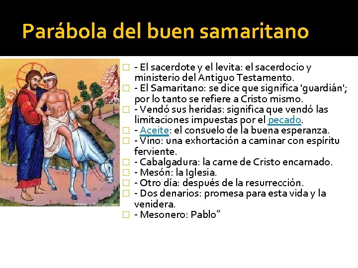 Parábola del buen samaritano � � � � � - El sacerdote y el