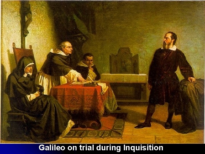 Galileo on trial during Inquisition 