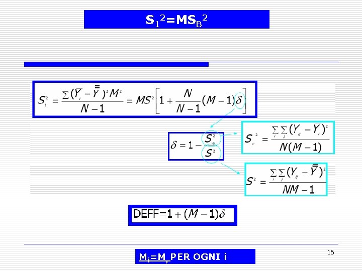 S 12=MSB 2 Mi=M, PER OGNI i 16 