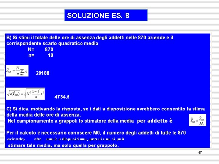 SOLUZIONE ES. 8 40 