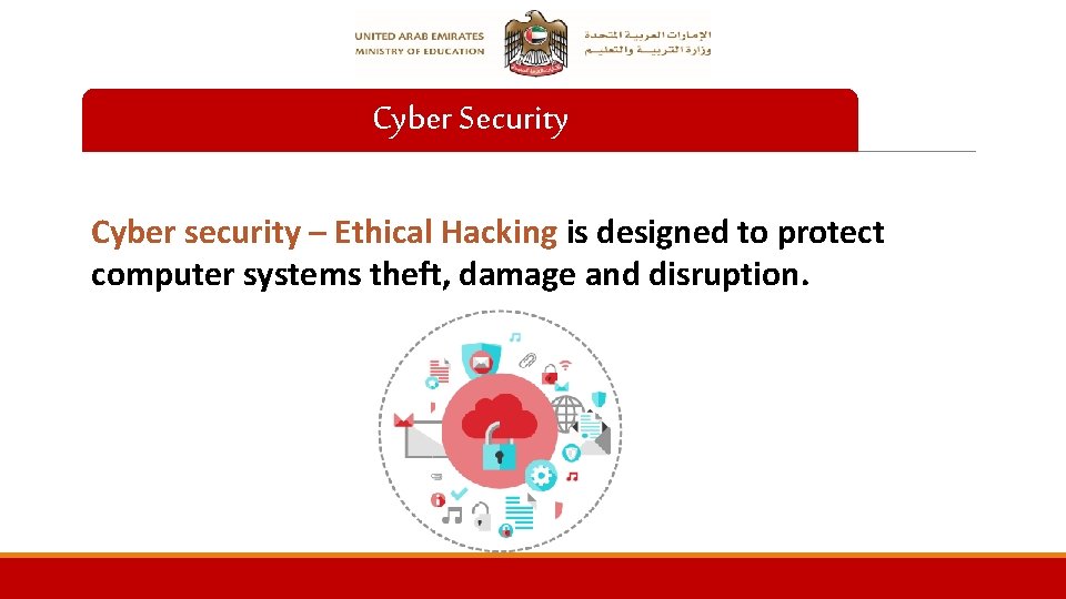 Cyber Security Cyber security – Ethical Hacking is designed to protect computer systems theft,