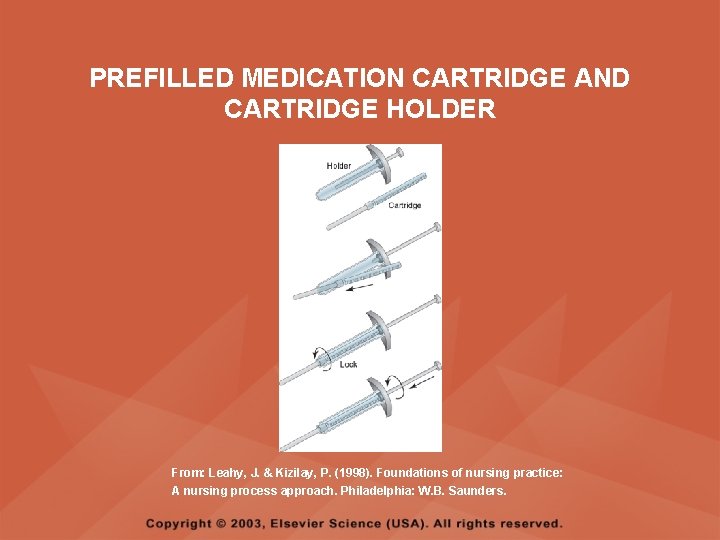 PREFILLED MEDICATION CARTRIDGE AND CARTRIDGE HOLDER From: Leahy, J. & Kizilay, P. (1998). Foundations