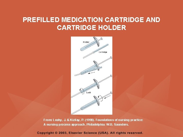 PREFILLED MEDICATION CARTRIDGE AND CARTRIDGE HOLDER From: Leahy, J. & Kizilay, P. (1998). Foundations