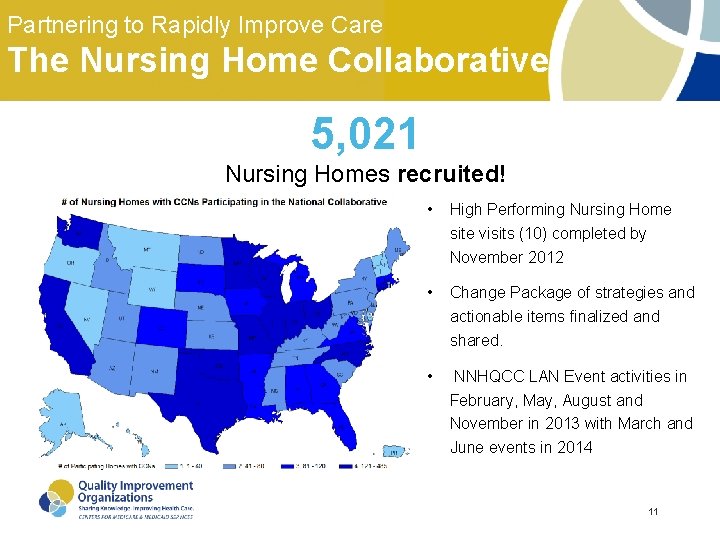 Partnering to Rapidly Improve Care The Nursing Home Collaborative 5, 021 Nursing Homes recruited! Partnering to Rapidly Improve Care The Nursing Home Collaborative 5, 021 Nursing Homes recruited!