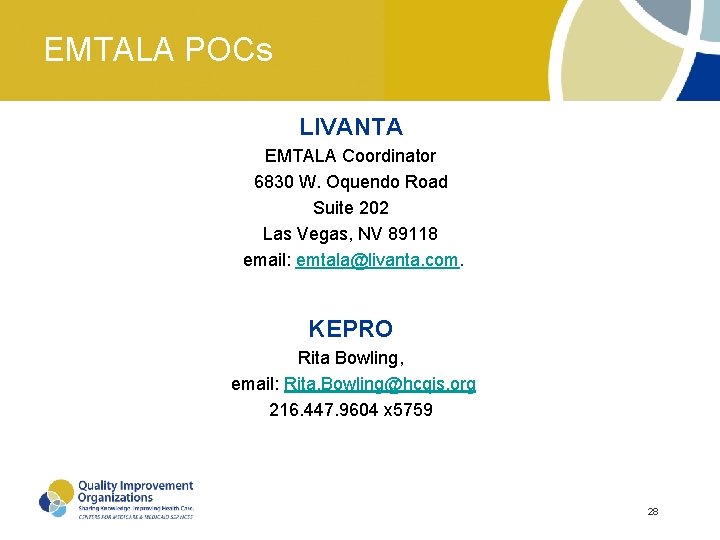 EMTALA POCs LIVANTA EMTALA Coordinator 6830 W. Oquendo Road Suite 202 Las Vegas, NV EMTALA POCs LIVANTA EMTALA Coordinator 6830 W. Oquendo Road Suite 202 Las Vegas, NV